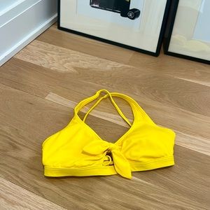Everything But Water yellow bikini top size Small